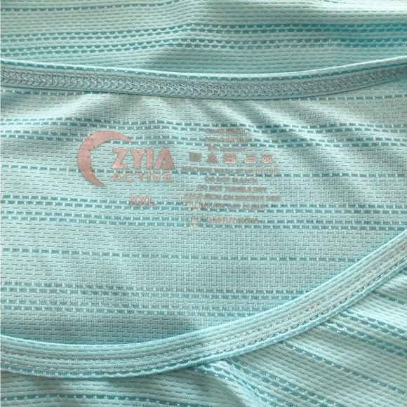 ZYIA Active Sky Blue Luxe Muscle Relaxed Fit Tank Top Women’s Size XXL - Picture 8 of 9